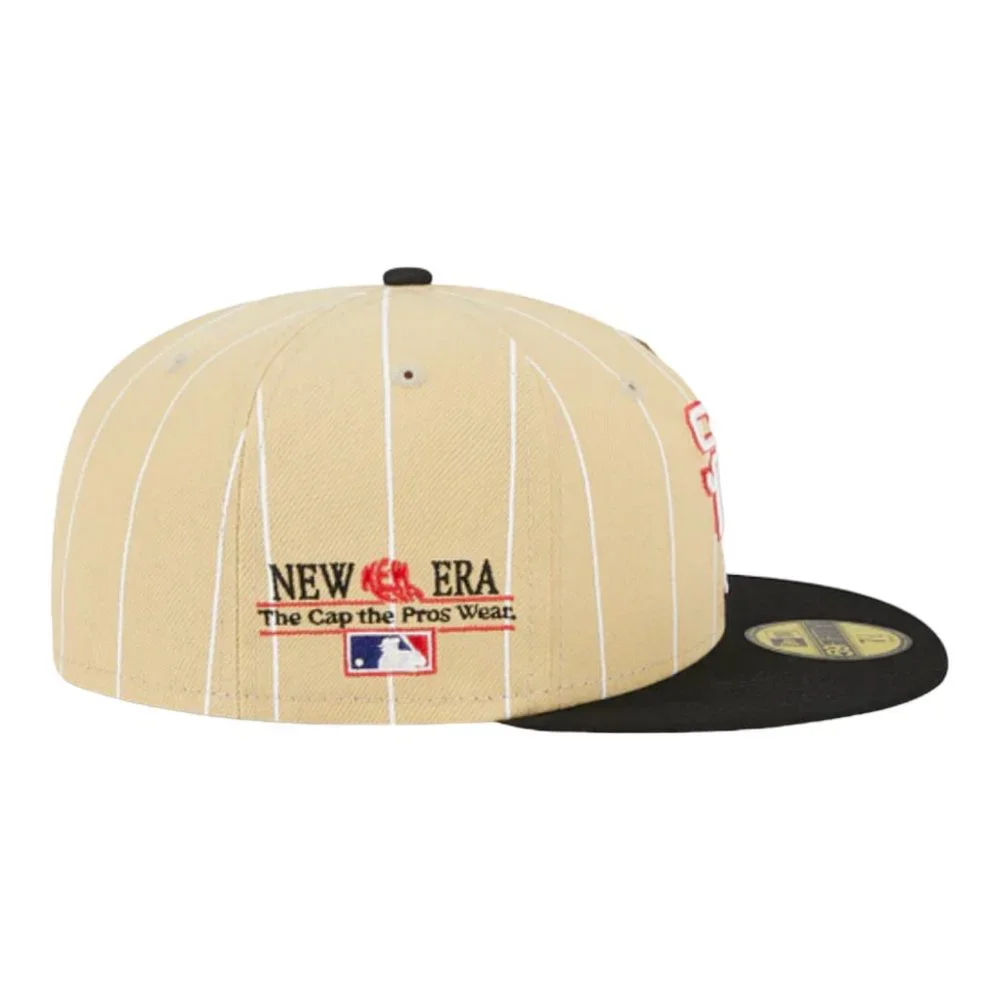 New Era Chicago White Sox Retro Pinstripe 59FIFTY Fitted Hat With Pin - Picture 4 of 7